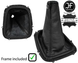 BLACK STITCH 6 SPEED LEATHER GEAR +PLASTIC FRAME FOR SUBARU IMPREZA WRX 01-05