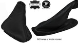 BLACK STITCH LEATHER MANUAL GEAR & HANDBRAKE SET FITS FORD MUSTANG 15-17