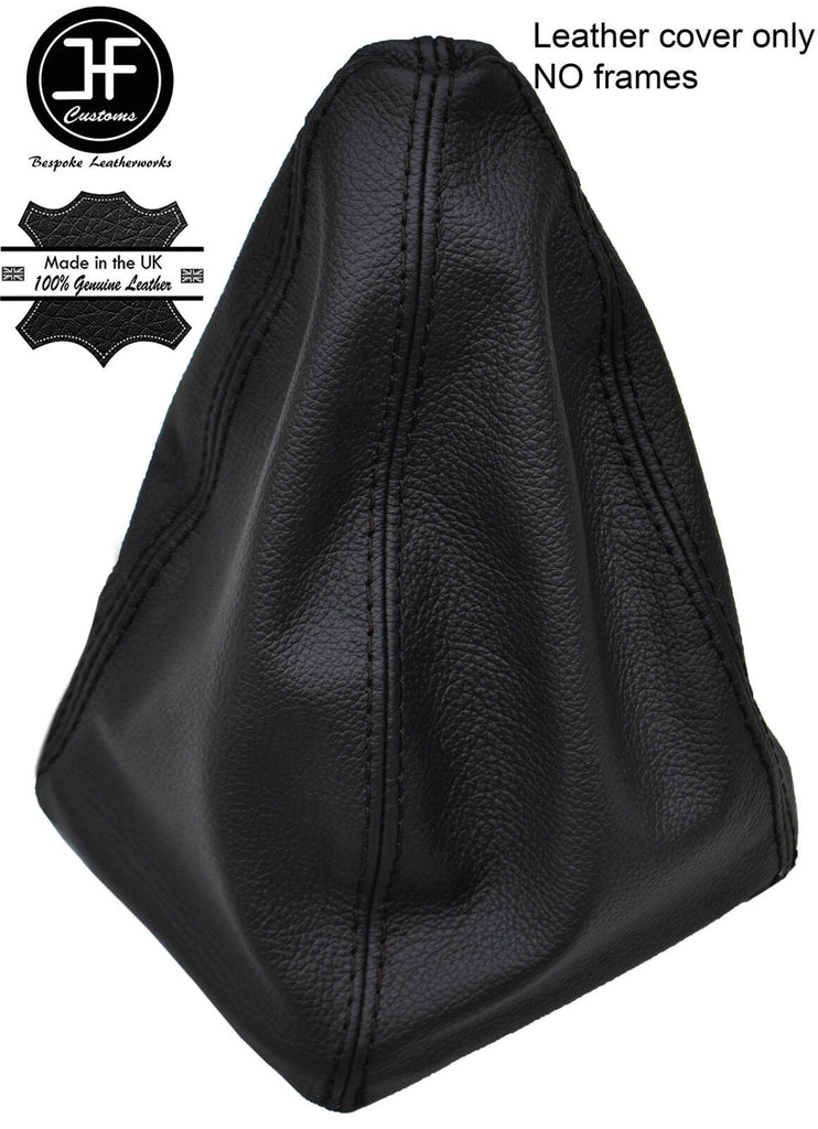 BLACK STITCHING REAL LEATHER MANUAL GEAR GAITER FITS JEEP WRANGLER 2011-2017