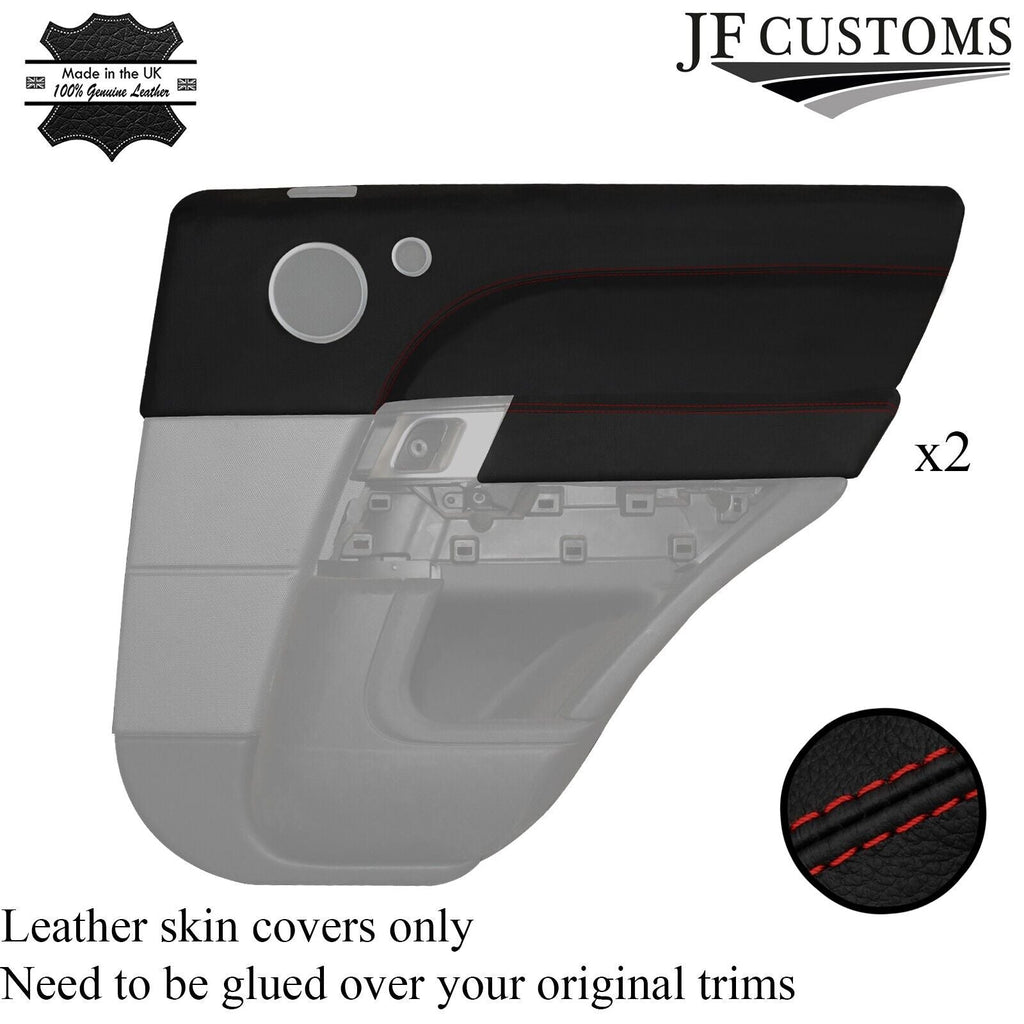 D RED STITCH 2X REAR DOOR CARD TRIM + ARMREST COVER FOR RANGE ROVER L494 13-21
