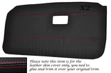 RED STITCH 2X DOOR CARDS LEATHER SKIN COVERS FITS MG MGB 1971-1976 CUSTOM NEW