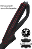 RED STITCHING REAL SUEDE HANDBRAKE COVER FOR MAZDA RX8 2003-2012 STYLE 2