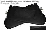 BLACK STITCHING FITS SAAB 93 9-3 900 1994-2002 2X SUN VISORS LEATHER SKIN COVERS