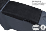 BLACK STITCHING ARMREST LID SUEDE COVER FITS MERCEDES SLK R171 2004-2011