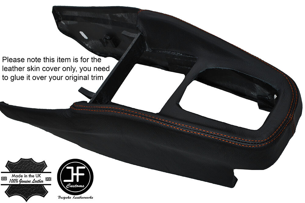 ORANGE STICH CONSOLE GEAR SURROUND LEATHER COVER FITS VW GOLF MK4 IV JETTA 98-05