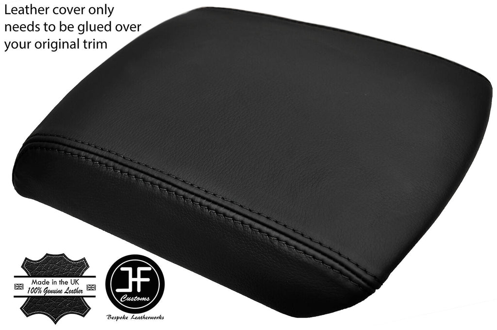 BLACK STITCHING ARMREST LID LEATHER COVER FITS SSANGYONG KYRON 2005-2010