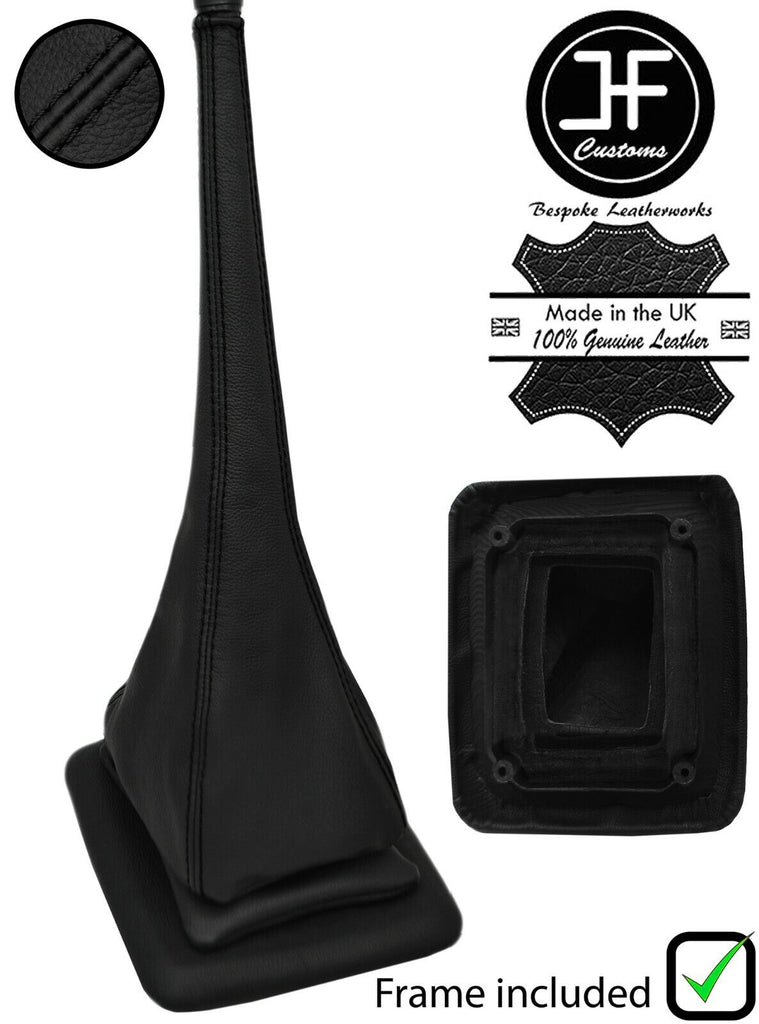 BLACK STITCH LEATHER MANUAL GEAR GAITER+PLASTIC FRAME FOR FORD F150 92-96 JF1