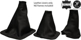 BLACK STITCH FOR LANDROVER DISCOVERY MK1 MK2  96-2004 3 x LEATHER GAITERS SET