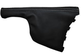 WHITE STITCHING LEATHER HANDBRAKE GAITER FITS SAAB 95 9-5 1997-2010 CUSTOM NEW