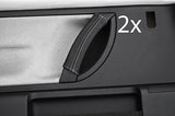 whte stitching FITS VW BEETLE 98-11 BLACK LEATHER 2X DOOR HANDLE COVERS ONLY