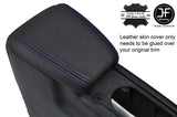PURPLE STITCHING REAL LEATHER ARMREST COVER FITS VW GOLF MK3 VENTO JETTA 1991-98