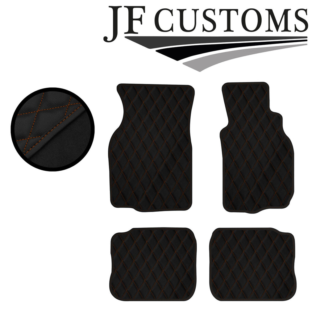 BROWN DIAMOND STITCH VINYL 4X TAILORED FLOOR CARPETS FOR MITSUBISHI EVO 4 5 6