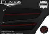 RED STITCH REAR DOOR TRIM ARMREST 4X LEATHER COVERS FOR BMW E82 COUPE 04-13