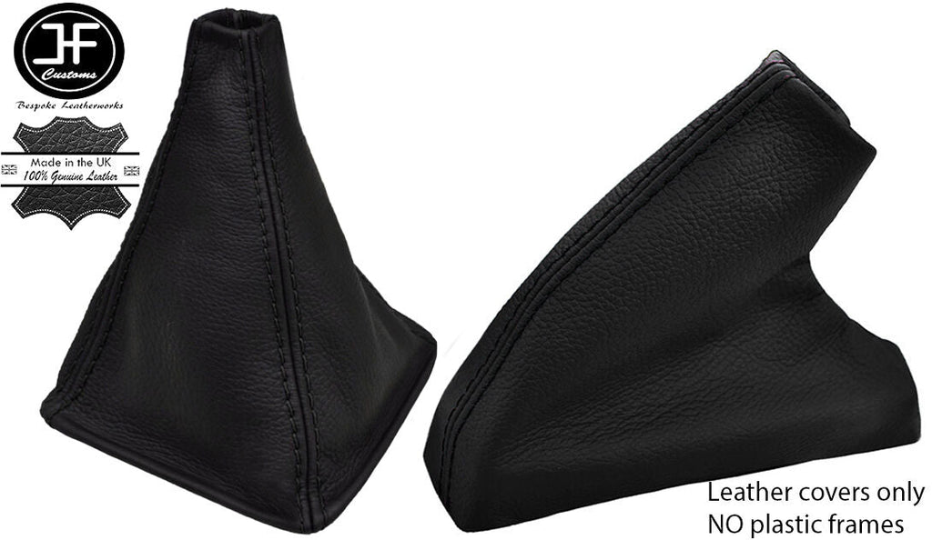 BLACK STITCHING REAL LEATHER MANUALGEAR & HANDBRAKE GAITER FITS MG MGF 95-00
