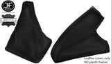 BLACK STITCHING REAL LEATHER MANUALGEAR & HANDBRAKE GAITER FITS MG MGF 95-00