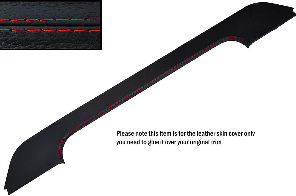 RED STITCH REAR ROOF TRIM LEATHER SKIN COVER FITS LAND ROVER DEFENDER 90 3DR