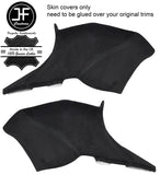 BLACK STITCH 2X REAR C PILLAR REAL SUEDE COVERS FITS TESLA MODEL S 2012-2016
