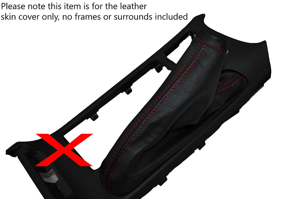 RED STITCHING LEATHER SKIN HANDBRAKE GAITER FITS MAZDA 6 2012-2015 CUSTOM NEW