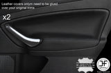 BLACK STITCH 2X REAR DOOR CARD TRIM LEATHER COVERS FITS FORD MONDEO MK4 07-13