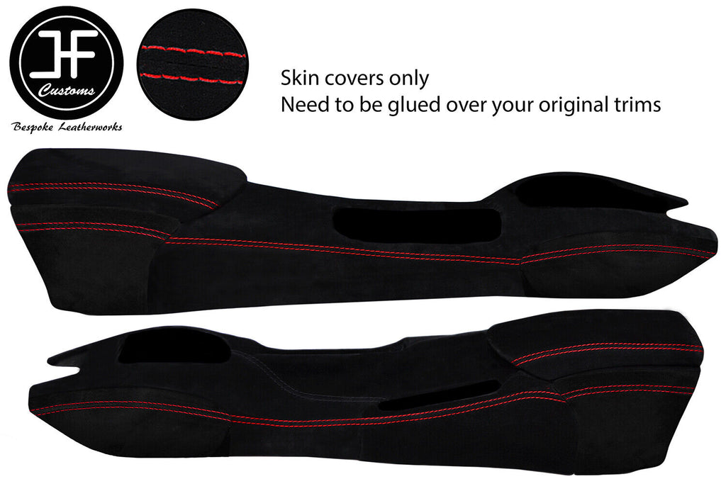 RED STITCH FULL CENTRE CONSOLE SUEDE COVERS FITS PORSCHE BOXSTER 986 96-04