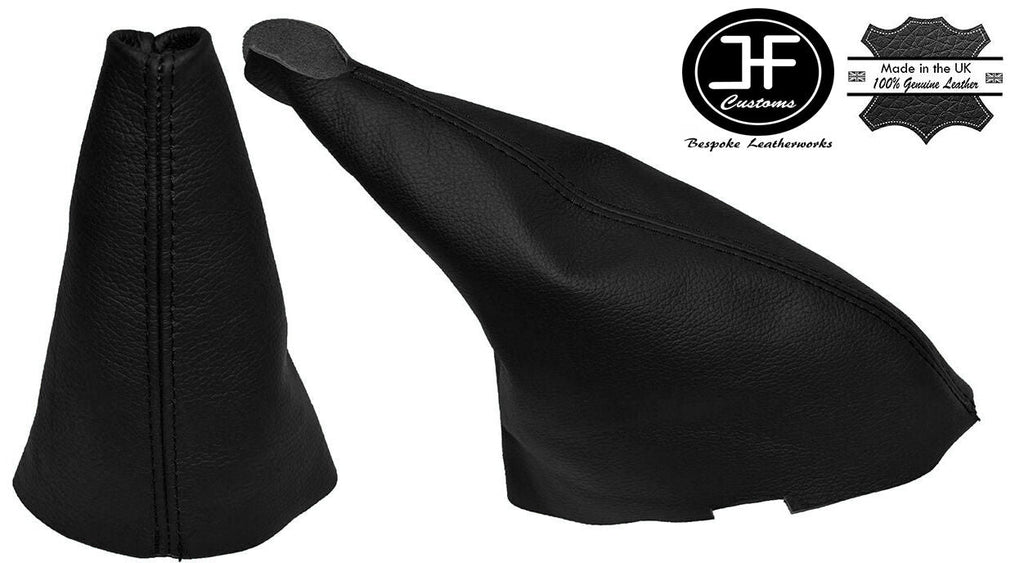 BLACK LEATHER SKIN MANUAL GEAR +HANDBRAKE GAITER FITS MG ZR MGZR 2003-2005