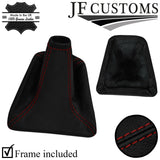 D RED STITCH LEATHER GEAR GAITER+SURROUND+FRAMES FOR JAUAR X-TYPE 01-11