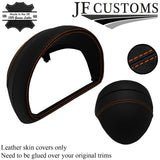 ORANGE STITCH LEATHER SPEEDO SURROUND HOOD COVERS FOR SMART FORFOUR 453 14-19