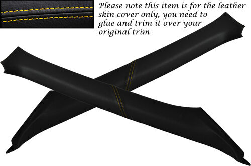 YELLOW STITCH FITS HONDA PRELUDE 92-96 4TH GEN 2X WINDSCREEN A PILLAR  COVERS