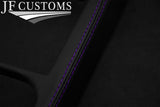 PURPLE STITCH LEATHER RADIO SURROUND COVER FITS MAZDA MX5 MK1 MIATA 94-97