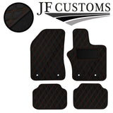 TAN DIAMOND STITCH VINYL 4X TAILORED FLOOR CARPET FOR JEEP RENEGADE 15-21 JF1