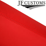 RED LEATHER 2X TOP DOOR TRIM COVERS FOR JAGUAR XK8 X100 COUPE 96-04 CUSTOM NEW