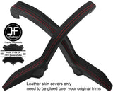 RED STITCH BOOT TRUNK HINGE TRIM LEATHER COVERS FOR LEXUS IS200 IS300 98-05