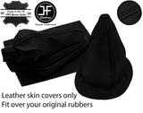 BLACK STITCH LEATHER GEAR+HANDBRAKE OVER RUBBER FOR VW T3 TYPE 3 1500 1600 TL