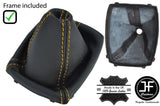YELLOW STITCH 6 SPEED LEATHER GEAR GAITER + PLASTIC FRAME FOR FORD C MAX 07-10