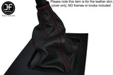 RED STITCH AUTO AUTOMATIC LEATHER SKIN SHIFT BOOT FITS FORD MUSTANG 1987-1993