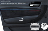 REAL SUEDE TRI STITCH 2X FRONT DOOR CARD TRIM COVER FOR BMW F20 F21 11-17