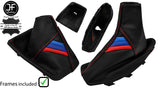 RED STITCH TRI STRIPE LEATHER GAITER SET+PLASTIC FRAME FOR BMW X3 E83 03-10