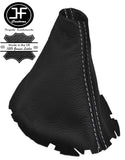 WHITE STITCHING MANUAL REAL LEATHER GEAR GAITER FITS VW SCIROCCO III 2008-2013