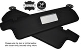 BLACK STITCH 2X SUN VISORS LEATHER COVERS FITS BMW E23 7 SERIES 1977-1986
