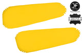 YELLOW LEATHER 2X FRONT DOOR ARMREST COVERS PAD FITS BMW E46 CONVERTIBLE COUPE