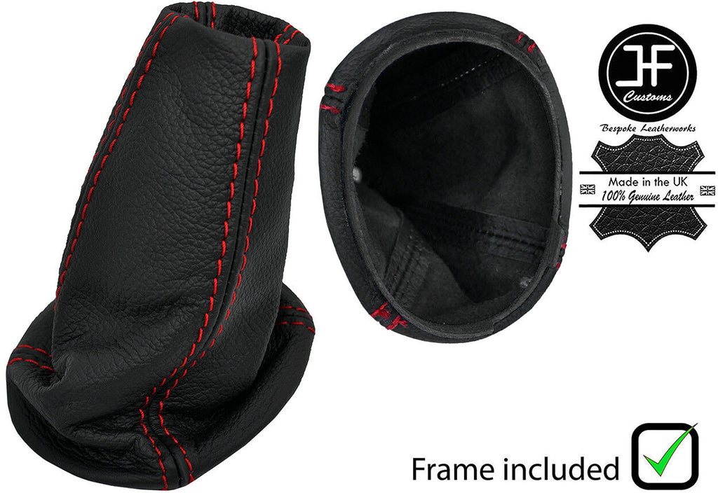 RED STITCH LEATHER GEAR GAITER+PLASTIC FRAME FOR LOTUS ELISE EXIGE S2 04-14
