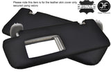 BLACK STITCHING 2X SUN VISORS LEATHER COVERS FITS TOYOTA PRIUS 2010-2015
