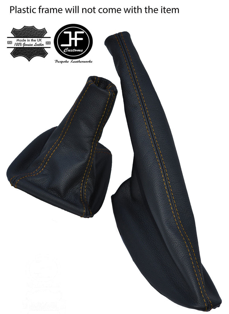 YELLOW STICH LEATHER GEAR HANDBRAKE GAITER FITS SEAT IBIZA CORDOBA 6K 1993-1999