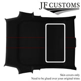 D RED STITCH SUEDE SUNROOF HEADLINER ROOF COVER FOR FIAT 500 & ABARTH 07-15 3DR