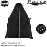 FITS FORD FIESTA MK7 08+ GEAR GAITER white stitching CUSTOM NEW MADE IN UK