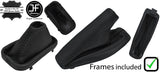 BLACK STITCH LEATHER AUTOMATIC GEAR & HANDBRAKE+PLASTIC FRAME FOR BMW E39 95-03