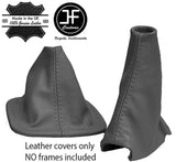 GREY LEATHER AUTOMATIC GAITER SET FOR LAND ROVER DISCOVERY 200TDI 300TDI TD5 V8