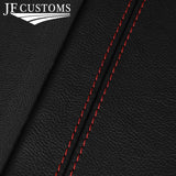 RED STITCH 2X DOOR CARD TRIM LEATHER COVER FOR VAUXHALL OPEL ASTRA H MK5 3DR
