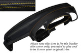 YELLOW STITCH DASH DASHBOARD LEATHER SKIN COVER FITS BMW 3 SERIES E36 1992-1998