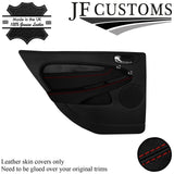D RED STITCH LEATHER 4X DOOR TRIM ARMREST COVERS FOR JAGUAR X-TYPE 01-09 JF2